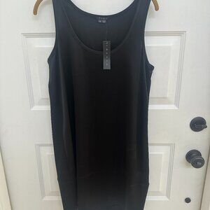 Theory Black Farica Fabric silky Dress size 10